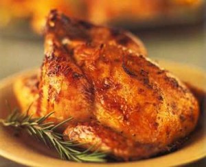 Game Hens with Honey, Vinegar and Spice Glaze 