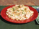 Ring of Fire Salmon Fettuccini Alfredo