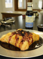 Brie en Croute with Blueberry Chipotle Sauce