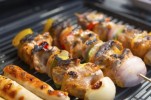 Grilled Shrimp-Sausage Ka-Bobs