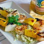 Grilled Shrimp & Mango Kabobs