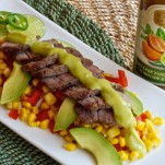 Corn & Steak with Spicy Dressing