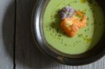 Leek Soup with Crispy Shrimp