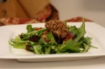 Field Greens with pecan goat cheese