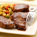 Hot Plum Chipotle Glazed Pork Medallions