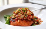 BBQ Salmon with White Corn Relish