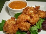 Coconut Beer Shrimp with Amarillo Honey-Mustard Dipping Sauce