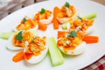 Buffalo Chicken Deviled Eggs