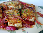 Orange-Mustard Glazed Pork Chops