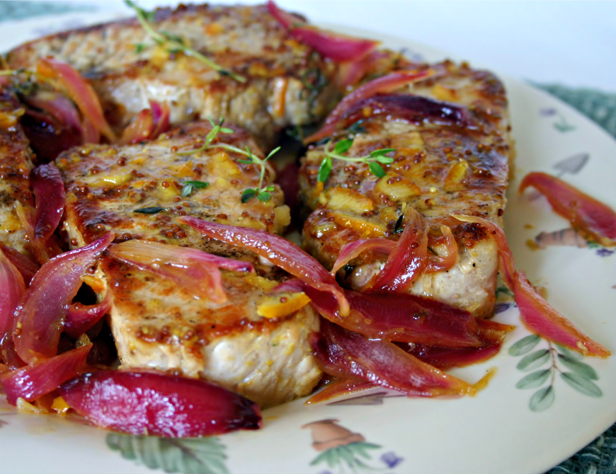 Orange Mustard Glazed Pork Chops Peppers Of Key West 1609