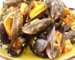 Spicy Steamed Mussels