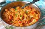 Spicy Skillet Chicken Spaghetti