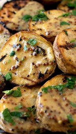 Grilled Yellow Potatoes with Mustard Sauce