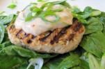 Apple Cheddar Turkey Burgers With Chipotle Yogurt Sauce