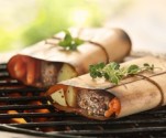 Cedar Grilled Steak Dinner with Horseradish Chive Sauce