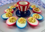 Patriotic Deviled Eggs