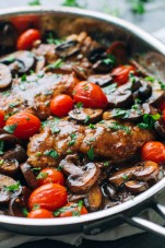 DRUNKEN CHICKEN MARSALA WITH TOMATOES