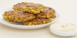 Corn Fritters with Spicy Mayo