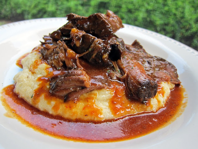 BBQ Pot Roast Over Potatoes